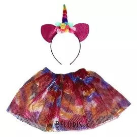 Карнавальный набор «Единорог», 2 предмета: ободок, юбка двухслойная, 3-5 лет