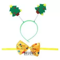 Карнавальный набор «Ёлочки», 2 предмета: ободок, бабочка