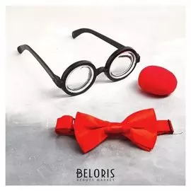 Карнавальный набор «Клоун» нос, бабочка, очки