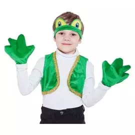 Карнавальный набор «Лягушонок», шапка, жилет, лапки, р. 30, рост 98-110 см