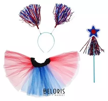 Карнавальный набор «Россия», 3 предмета: жезл, ободок, юбка, 3-5 лет