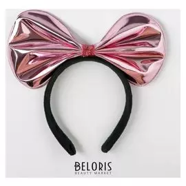 Карнавальный ободок «Бант», цвет розовый