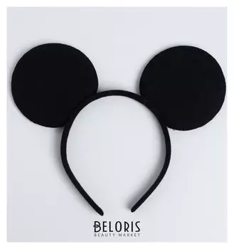 Карнавальный ободок "Чёрная мышь" с ушками