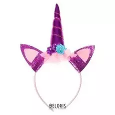 Карнавальный ободок «Единорог», цвет фуксия