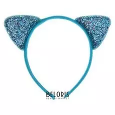 Карнавальный ободок «Кошечка», цвет голубой