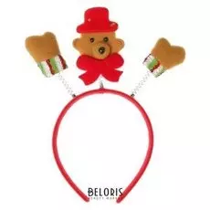 Карнавальный ободок «Мишка», цвет красный