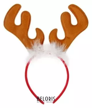 Карнавальный ободок «Рога», с пухом