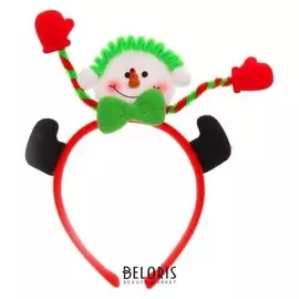 Карнавальный ободок «Снеговичок в бабочке»
