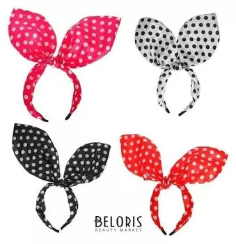 Карнавальный ободок «Ушки», в горох