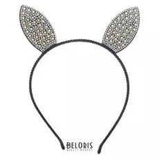 Карнавальный ободок «Зайка», цвет серебряный