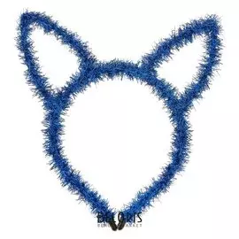 Карнавальный ободок «Зайка», цвет синий