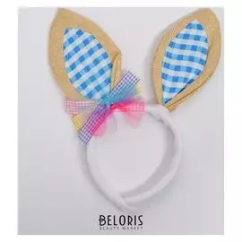 Карнавальный ободок «Зайка», с бантиком