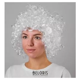 Карнавальный парик «Мелкие кудри», цвет белый, 120 г