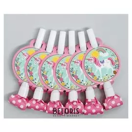 Карнавальный язычок «Единорог», набор 6 шт.