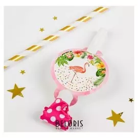 Карнавальный язычок «Фламинго», набор 6 шт.