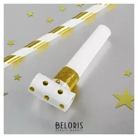 Карнавальный язычок «Горох», набор 10 шт., цвет золотой