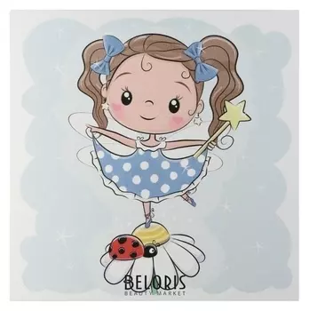 Картина "Девочка на ромашке" 35х35 см