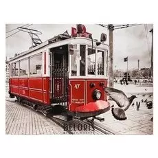 Картина "Красный трамвай" 30*40 см