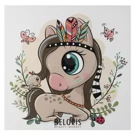 Картина "Лошадка в лесу" 35х35 см