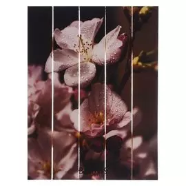 Картина на дереве "Цветки сакуры" 30х40 см