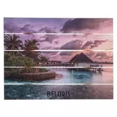 Картина на дереве "Голубая лагуна" 30х40 см