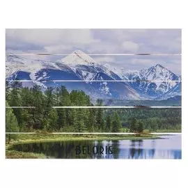 Картина на дереве "Швейцарсие горы" 30х40 см