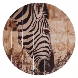 Картина на дереве "Зебра" 40х40 см