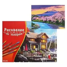 Картина по номерам 30×40 см в коробке «Фудзияма на закате»