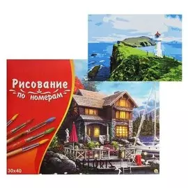 Картина по номерам 30×40 см в коробке «Маяк на острове мичинес»