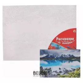 Картина по номерам 30×40 см в плёнке «Чудесное озеро в горах»