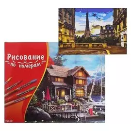 Картина по номерам 40×50 см в коробке, 20 цветов «Великолепная эйфелева башня»