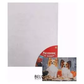 Картина по номерам 40×50 см в плёнке «Два радостных щенка»