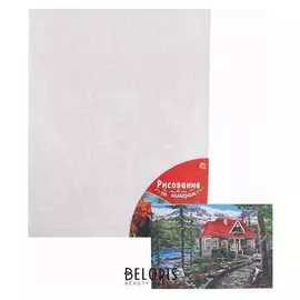 Картина по номерам 40×50 см в плёнке «Красивый дом в лесу»