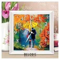 Картина по номерам - часы «Влюблённые», 30х30 см