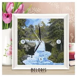 Картина по номерам - часы «Водопад», 30х30 см