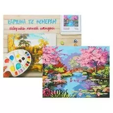 Картина по номерам «Цветущая сакура» 40х50 см