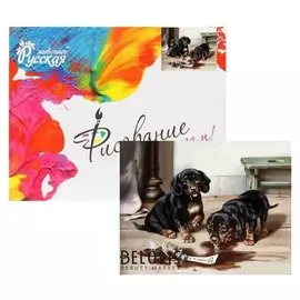 Картина по номерам «Два щенка» 40х50 см