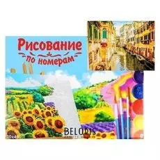 Картина по номерам на холсте 30 × 40 см, «Лодки на канале»