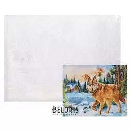 Картина по номерам на холсте, 40 × 50 см «Волк в зимнем лесу»