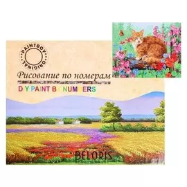 Картина по номерам на холсте «Котик на прогулке» 40х50 см