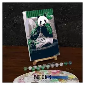 Картина по номерам на холсте с подрамником «Панда», 30х20 см