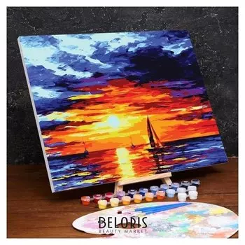 Картина по номерам на холсте с подрамником «Закат» 40×50 см