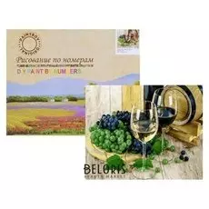 Картина по номерам «Вино в бокалах»