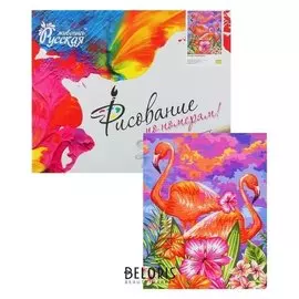 Картина по номерам «Яркие фламинго» 40 × 50 см