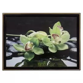Картина "Зеленые цветы" 28х38 см