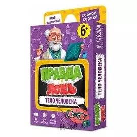 Карточная игра «Тело человека» серия правда-ложь, 60 карточек, 8х12 см