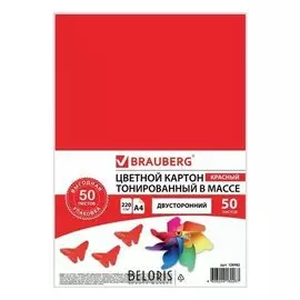 Картон цветной А4 Красный