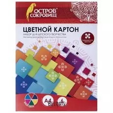 Картон цветной "Цветочки"