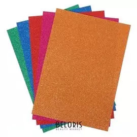 Картон дизайнерский набор, 210 х 297 мм, Sadipal Glitter (С блестками) Deep, 330 г/м², 5 листов х 5 цветов