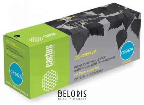 Картридж лазерный Cactus (Cs-cb542a) для Hp Clj Cp1215/cp1515n/cm1312, желтый, ресурс 1400 стр.